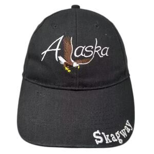 Impact Merchandise Alaska Eagle Skagway Baseball Cap Hat Black OS Adjustable
